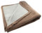 LNT France Couverture Polaire Luxe, 180 x 220 cm, 100% Polyester 450 g/m² traité Non-feu - Couverture Double Couleur, Ultra Chaude, Ultra Douce, Couverture pour Lit et Canapé (Sable & Glace)