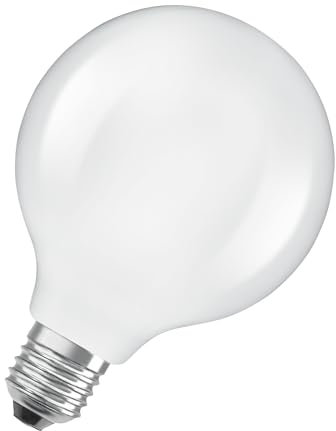 Osram dalla classica forma a globo, con filamento LED decorativo, classe di efficienza energetica A, E27, 11.6W, 2452 lm, 4000 K, bianco freddo. Senza riscaldamento, luce immediata al 100%.