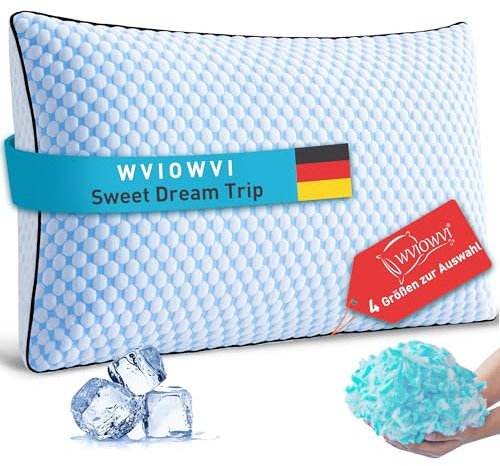 WVIOWVI Memory Foam Kissen, Kopfkissen 40x60, Kühlendes Kopfkissen, Nackenkissen Ergonomisches Seitenschläferkissen Schlafkissen für Seiten, Rücken & Bauchschläfer