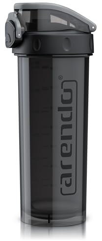 arendo - Shaker per Proteine 800 ml, Ermetico, Senza BPA, Protein Shaker, Fitness Mixer, borraccia fitness, Bottiglia per shaker per proteine, Lavabile in Lavastoviglie, Tempo libero, sport, fitness
