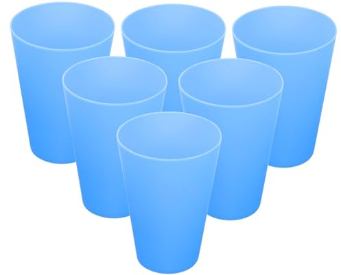 Garneck 6pcs Frosted Plastic Boy Girl Cups Reusable Boys and Girls Mugs Drinking Cups for Home Outdoor