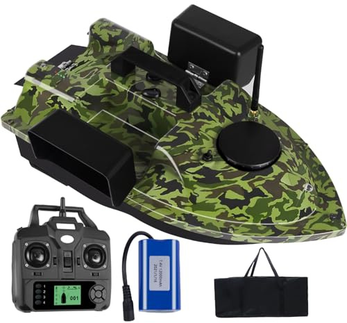 DYJD GPS-Smart-RC Wireless-Cebo-Barco 2kg Carga Alimentación Automática de Retorno Control Remoto 500M Distancia Nido de Pesca Barco (Verde)