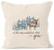 Autiga Kissenbezug Weihnachten It`s The Most Wonderful time of The Year Hirsch Weihnachtsmotiv Natur 40cm x 40cm