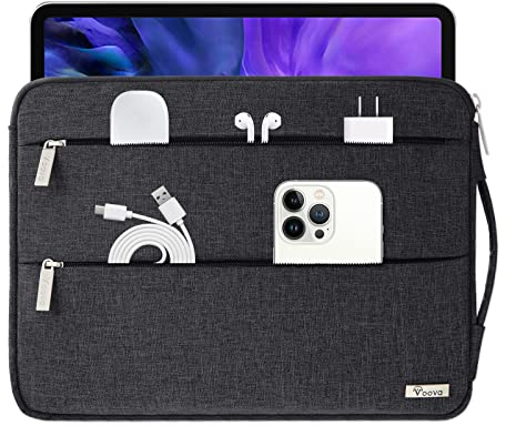 Voova 11,6 13 13,6 Zoll Laptophülle MacBook Air Pro M1 M2 iPad Tablet Tasche 13.3 11 11.6 Hülle Laptoptasche Laptop Sleeve Notebook Case Lenovo Dell HP Schwarz