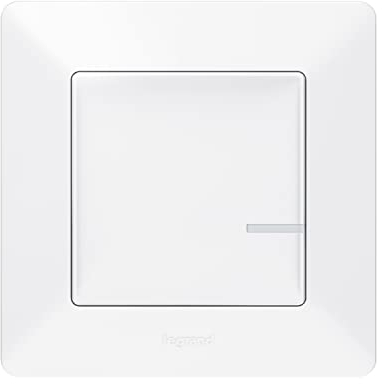 LEGRAND, Valena Life with Netatmo Funk-Lichtschalter, Dimmer-Option, Smarter Schalter, Hausautomation, 5 bis 300W-Leuchten, lokale Steuerung oder per App oder Sprachassistent (Alexa, Siri, ..), 752184