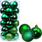 SHATCHI 6Pcs Dark Green Christmas Baubles, Shatterproof Plastic, 6cm, Modern Style, Christmas Tree Decoration, Occasional Decor