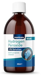 Monicare - Peróxido de hidrógeno al 3 %, 500 ml, 10 vol., transparente