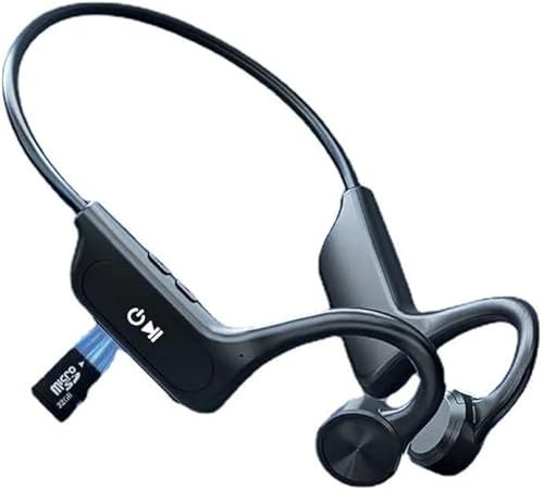 Écouteurs Bluetooth à conduction osseuse avec fente pour carte SD, design crochet d'oreille pour le sport, anti-chute, design élégant - marché domestique