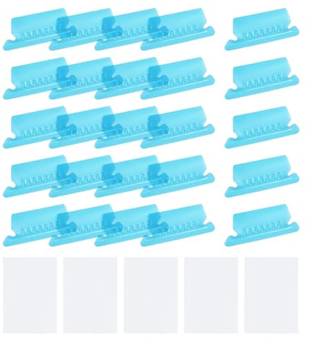 QUARKZMAN Hängende Registerreiter 2-Zoll-Registerreiter und Einsätze aus Kunststoff für klare Registeretiketten für hängende Ordner blau 50 Stück