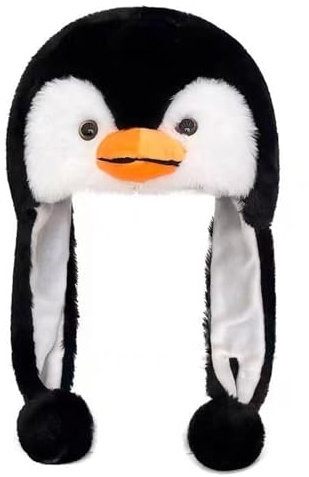 1 Piece of Penguin Warm Hat, Cute Penguin Ear Protection Hat, Outdoor Cold Ear Warmer, Creative Animal Plush Hat, Winter Warm Hat
