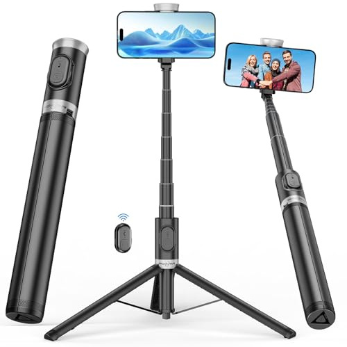 ACKIMA 67 Selfie Stick Tripod, All in One Phone Tripod with Wireless Remote, Extendable Compact Tripods Portable Travel Stand for iPhone Android Selfie/Video Recording/Live Stream/Vlog