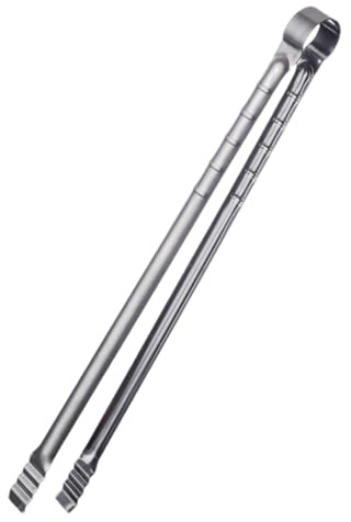 Pince en métal pour barbecue - Pinces à barbecue en acier inoxydable - Poignée antidérapante - Longue pince pour griller - Accessoire de cuisine multifonction pour viande, saucisses, légumes de