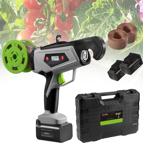Sunseota Máquina atadora de Plantas portátil, máquina atadora eléctrica para viñas, máquina atadora de Cinta para jardinería, para vides de jardín con Tomates, Uvas, Verduras, Flores y Frutas.