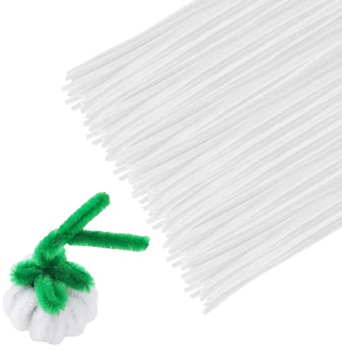 Strisce pulisci tubi,bianco,Peluche in filo di ciniglia da piegare