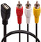 Tomost USB to 3 RCA Cable USB 2.0 Female to 3RCA Male Video AV Camcorder Adapter Cord for TV PC DVD (1.5 Meter)