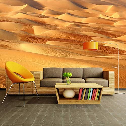 Style Européen 3D Paysage Désertique De Sable Jaune Photo Peintures Murales Papier Peint Salon Hôtel Luxe Fond Peinture Murale Décor Peler Et Coller Affiches Murales 300 (largeur) x 210 (hauteur) cm