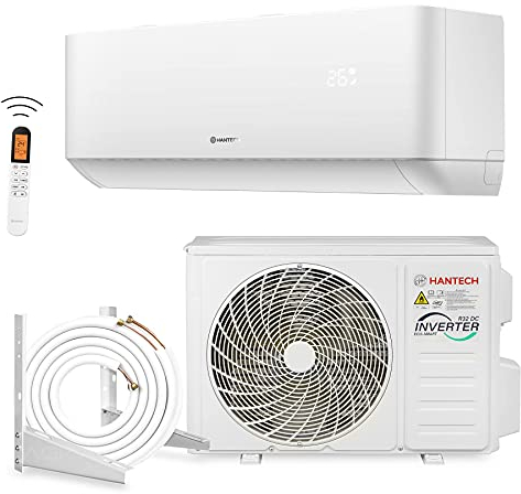 HANTECH 12000 BTU 3,4 kW Split Klimaanlage WLAN R32 Mod. HPRO 3m Leitung + Halter