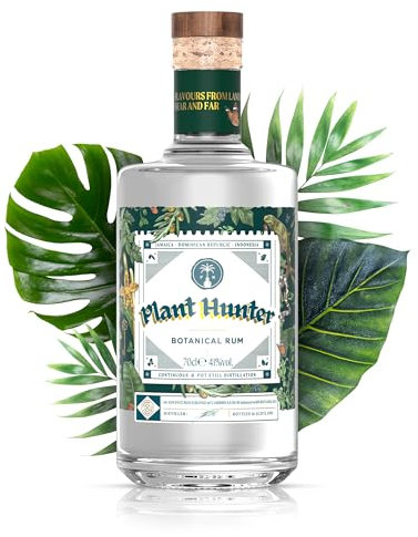 Plant Hunter Botanical White Rum 70cl (41% ABV) | Dominican & Jamaican Rum with an indondesian twist | Developed at Loch Lomond Distillery | Sweet Floral & Fruity
