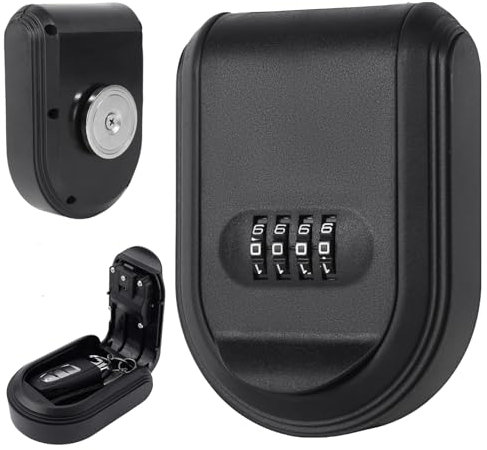 Caja fuerte para llaves con código numérico, caja de llaves magnética, resistente al agua, caja fuerte para llaves con bolsillo impermeable, caja fuerte para llaves para casa, garaje, escuela, oficina