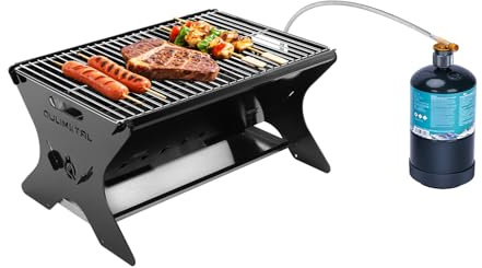 QuliMetal Portable Camping Grill â Foldable Charcoal/Gas Grill