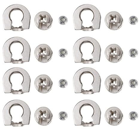 UTHCLO 10 Piezas de Conectores Excéntricos de Aleación para Muebles Tuercas de Conexión y Sujetadores para Armarios y Estanterías Herrajes Resistentes para Montaje Hogar y Oficina