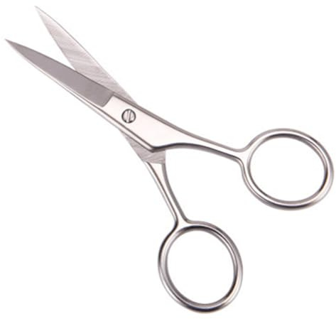 VICASKY Forbici per Rifinire la Barba e i Baffi in Acciaio Inox 2 Pezzi Forbici Precise Antiruggine Finitura Lucida per Uso Professionale e Domestico in Saloni e Fai da Te
