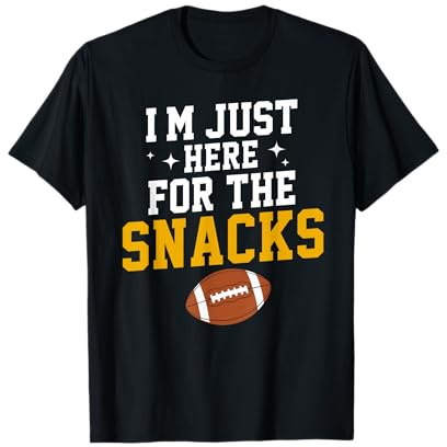 Just Here for The Snacks American Football Funny Women Kids T-Shirt