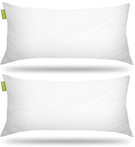 Beautissu Allergiker Kopfkissen 40x80 cm 2er Set – Mikrofaser Steppkissen 800g Weiche Füllung – 60° Waschbares Schlafkissen Oeko-TEX – Pillow Kissen 40x80 – Sofa Deko Polster Kissen Bett BeauNuit UK