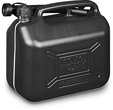 ProPlus Benzinkanister 10L Kunststoff mit Füllstandsanzeige & Einfüllschlauch, UN-Zulassung, Treibstoffkanister Kraftstoffkanister für Benzin Diesel inkl Trichter
