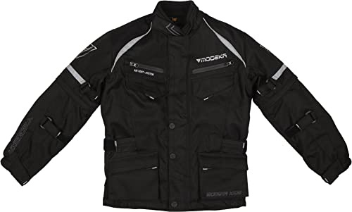 Modeka Tourex II Kinder Motorrad Textiljacke, schwarz, 152
