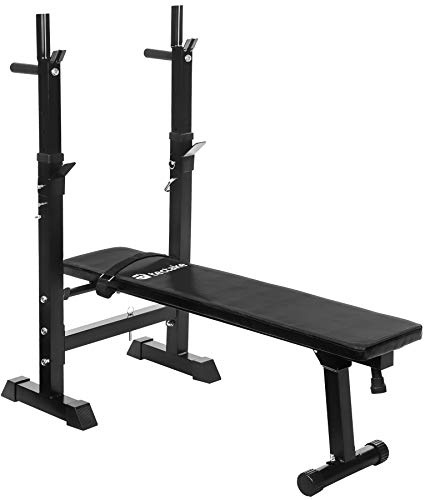 tectake 402148 Bänkpress med höjdjusterbar skivstångsställning