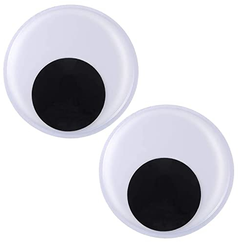 DRERIO 2 Stück Riesige Kulleraugen Große Kulleraugen Selbstklebend 18 cm Wackelaugen Große klebrige Kulleraugen für Heimwerkerhandwerk Partydekorationen