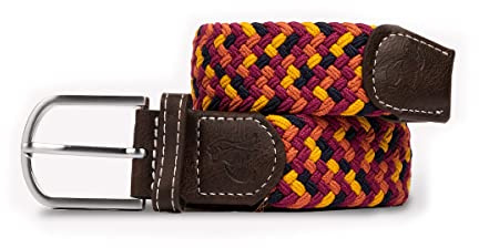 SWOLE PANDA Recycled Woven Weave Belt | Elastic Stretch Belt For Men & Women | Adjustable No-Hole Sustainable Comfort Fit