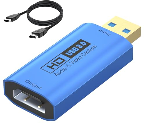 YCE Videoaufnahmekarte 4K HDMI2.0 auf USB 2.0 1080P Capture Card Game Capture HDMI bis USB Adapter Laptop verbinden für Live Streaming,Gaming,Videokonferenz