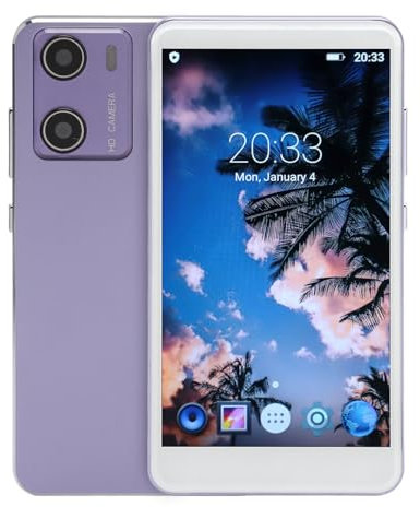 Lecteur MP4 Portable 8 Go, Réduction du Bruit HiFi, Lecteur MP3 HiFi avec Appareil Photo, écran Tactile Complet de 5 Pouces, Radio FM, Lecteur de Musique en Streaming (Purple)