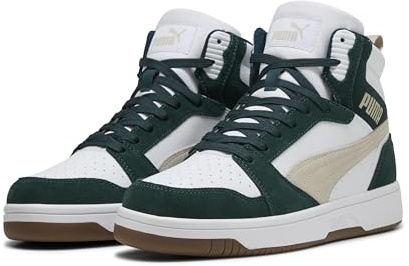 Puma Sneaker Unisex Rebound V6 SD, Puma Bianco Deserto Polvere Verde Terreno, 43 EU