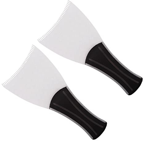 TOVINANNA 2pcs Professional Hair Dyeing Plates for Salon Charcoal Powder Hair Applicator Brush Set