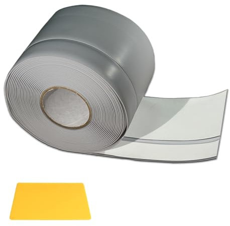 Plinthe souple autocollante 6 m, 50 x 20 mm, en PVC, plinthe souple flexible, convient pour la cuisine et la salle de bain