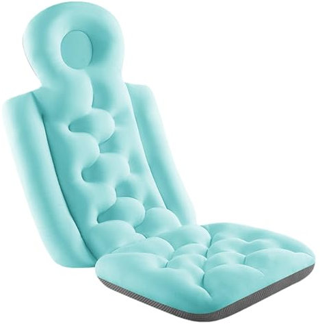 Oreiller de Baignoire pour Baignoire – Tapis de Bain pour Adultes, Oreiller de Baignoire Confortable, Oreiller de Bain Complet, Oreiller Doux pour Le Dos, Tapis Complet pour Adultes, Femmes et Hommes