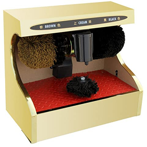 XNXYSMKJ Cireuse à Chaussures Automatique à Induction, pour Usage Domestique et Commercial (Gold)