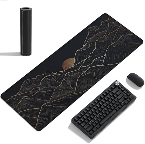 Alfombra Ordenador, Tapete Secretaria Alfombrillas Teclado y Raton Alfombra Gaming Ordenador Escritorio, Ratón Grande Para Uso Doméstico Oficina Base Goma Antideslizante (800 mm x 300 mm x 2 mm)