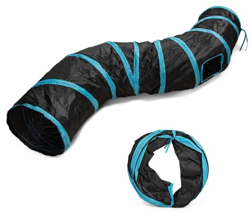 Cat Tunnel, S-Type 2 Way Rabbit Tunnel Cat Toy Foldable Tunnel Toy Pet Play Tunnel Tube for Indoor Kittens, Puppies, Rabbits