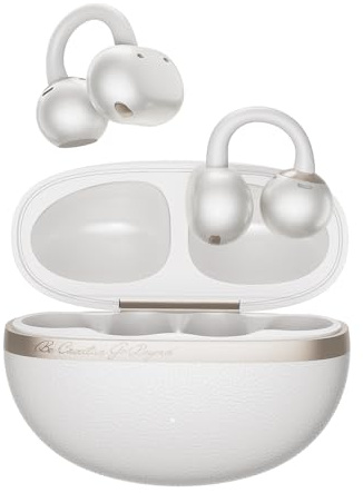 QCY Crossky C50 Open Ear Kopfhör,Clip on kopfhörer kabellos Bluetooth,Kraftvoller Bass,Geräuschunterdrückung bei Anrufen,5,2g Ultraleicht & Komfortabel,Bluetooth 6.0,36h Spielzeit,IPX5