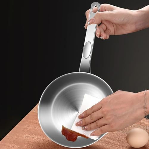 Práctico molde para huevos, acero inoxidable 316 para cocinar rápidamente, perfecto para derretir mantequilla o freír huevos (S)