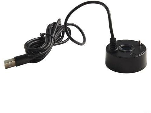 babominimer Atomizzatore impermeabile USB 5 V per acquario, fontana interna, stagno o vaso, cavo 1,4 m, umidificatore per creare nebbia decorativa per casa e giardino (nero)