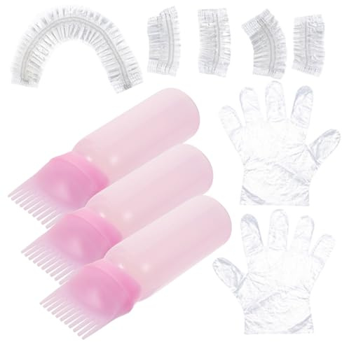 TINEASUR Kit de Tinte Cabello Rosa Aplicador y Guantes de Plástico para Teñir y Decolorar en Casa o Salón de Forma Fácil y Profesional