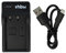 vhbw USB Ladegerät kompatibel mit Olympus Pen E-PL6, E-PL7, E-PL9, E-PM2, E-PM3 Kamera Camcorder-Akku - Ladeschale, Ladekontrollanzeige