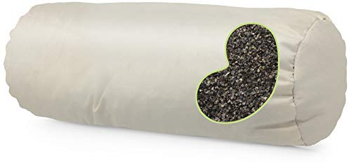 Bean Products Neck Roll Pillow for Deep Sleeping - Organic Buckwheat Filled Soft Neck Pillow with Organic Cotton Surface – Eco-Friendly, Breathable, and Durable Sleep Aid, Made in The USA, 6 x 16