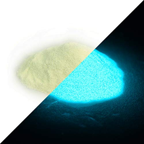 lumentics Afterglowing Glitter - Brillante al buio. Polvere di fata luccicante con pigmenti dopobarba. (Colore fluorescente: blu/verde)