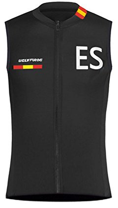 BurningBikewear Uglyfrog Chalecos Ciclismo Otoño/Invierno Moda Hombre Térmico Fleece Sin Mangas Jersey Ropa Bicicleta Windproof Secado Rápido España MJRX02